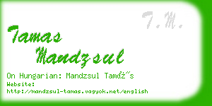 tamas mandzsul business card